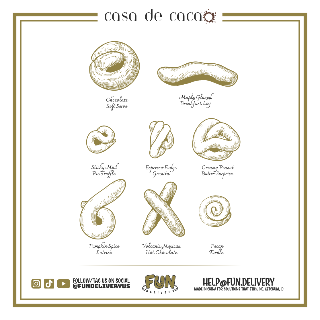 Casa de CacaO novelty flavor description card