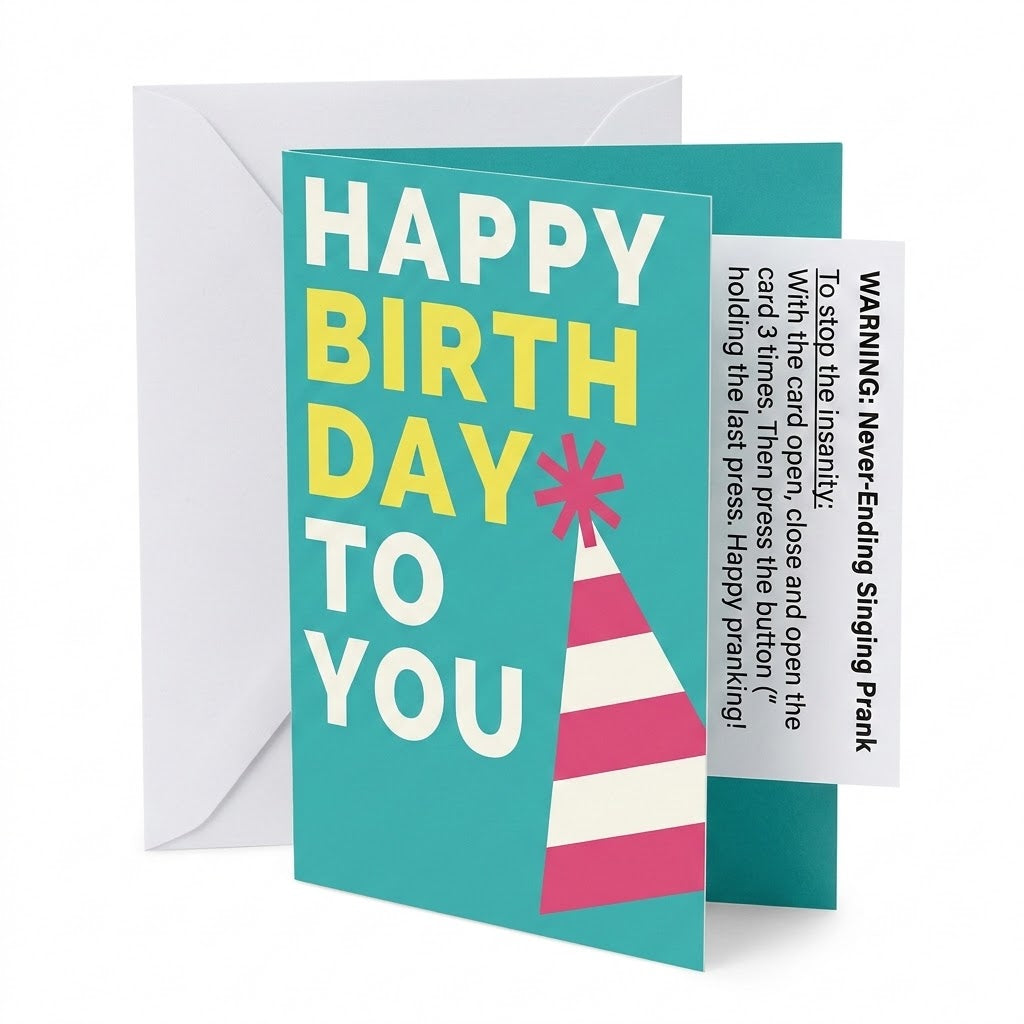 Crappy Birthday Card prank musical greeting card cover