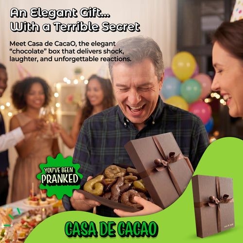 Casa de CacaO Funny Adult Prank Chocolate Box Gag Gift, 8 Squishy Fake Poop