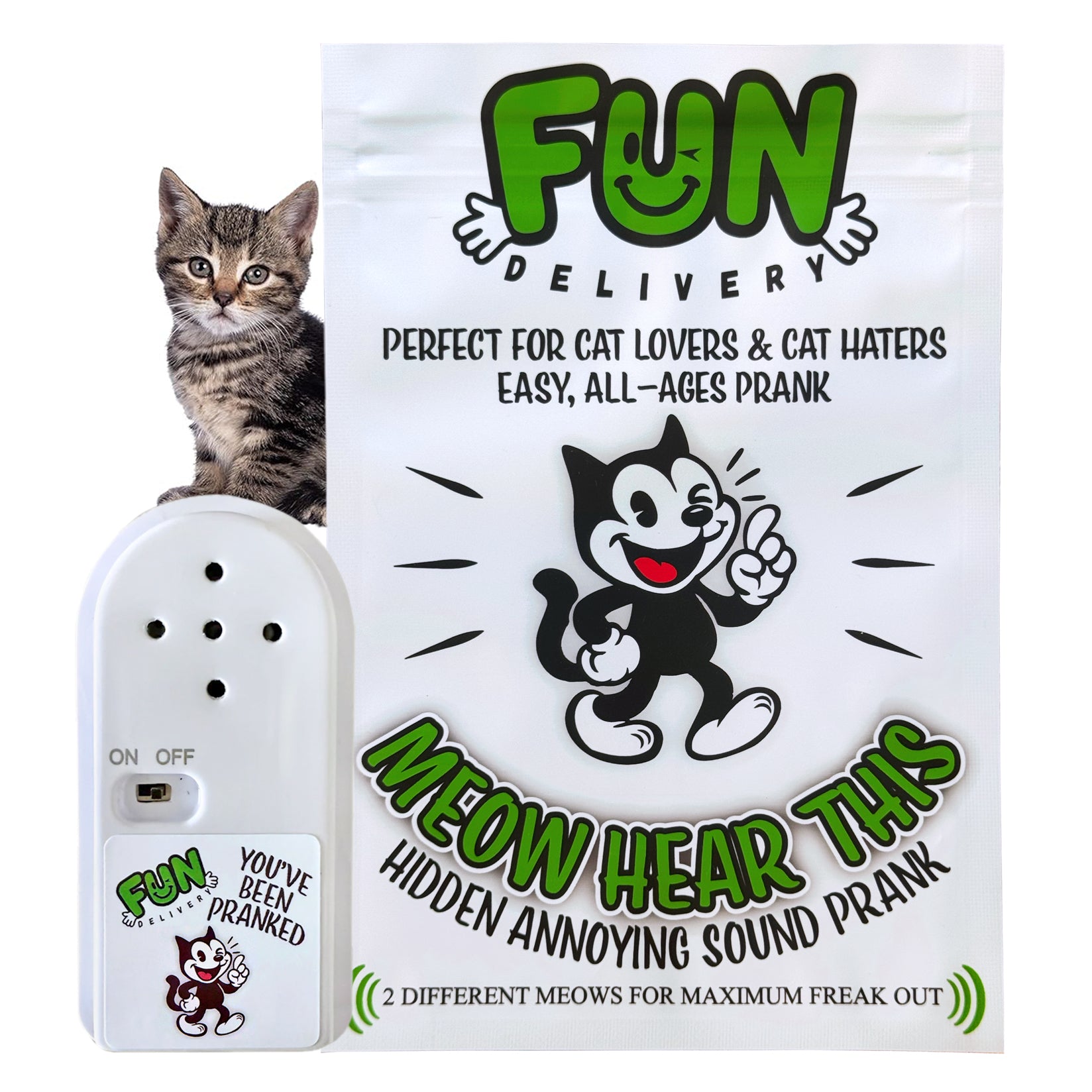 Meow Hear This Hidden Cat Sound Prank Device | FUN Delivery – FUN