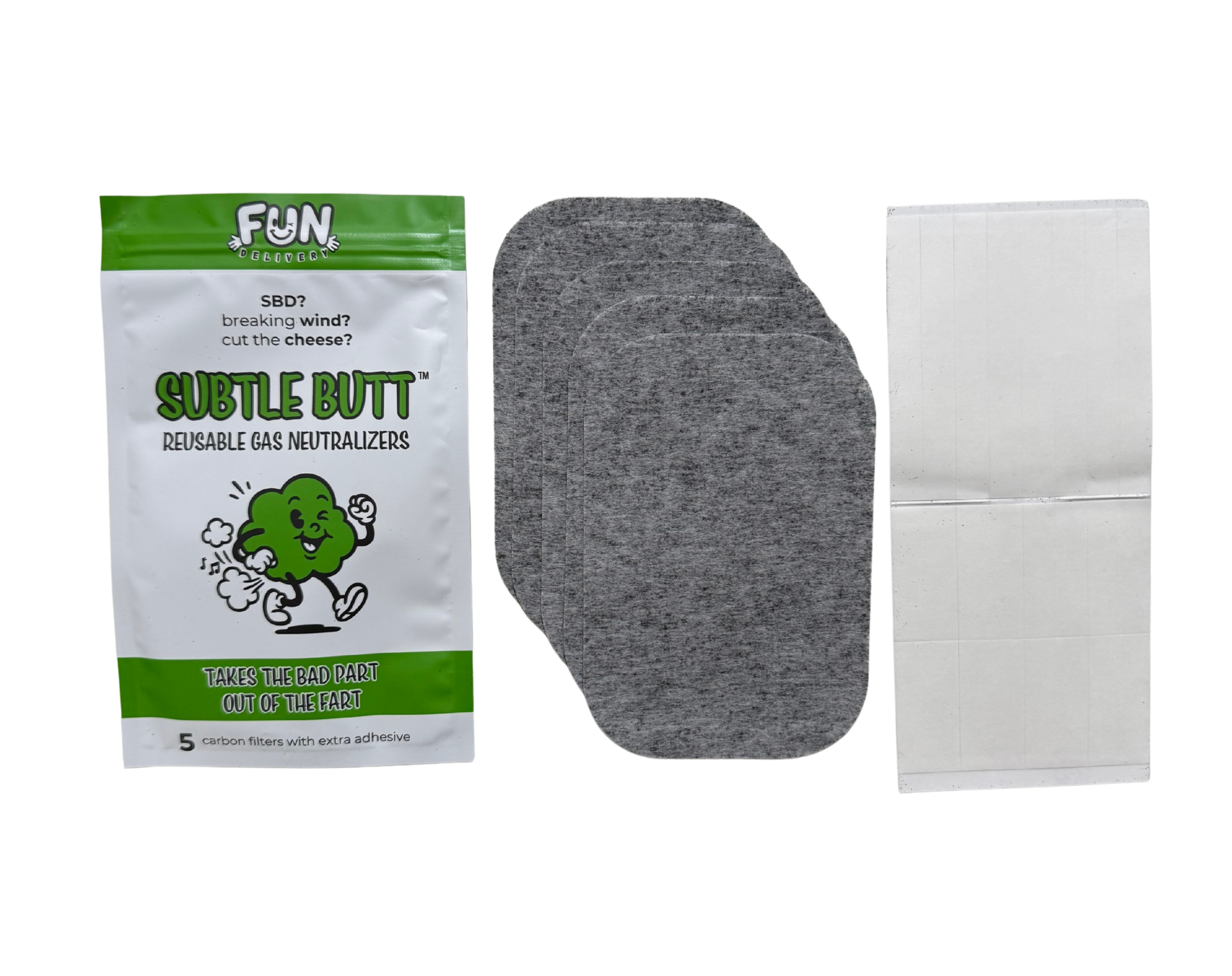 Subtle Butt pads with adhesive strips included