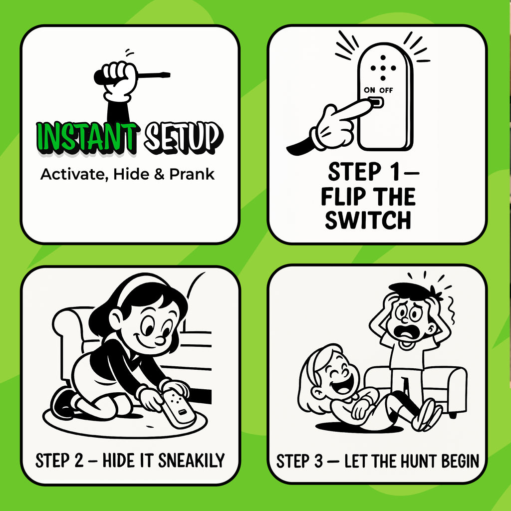 Frickin' Cricket prank device instruction panel