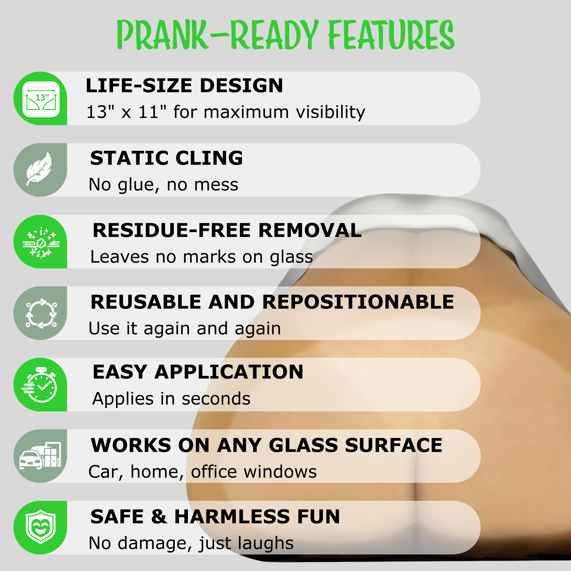 Full Moon Car Window Cling