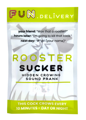 Rooster Sucker: Sound Prank for Hidden Crowing Joke Gag
