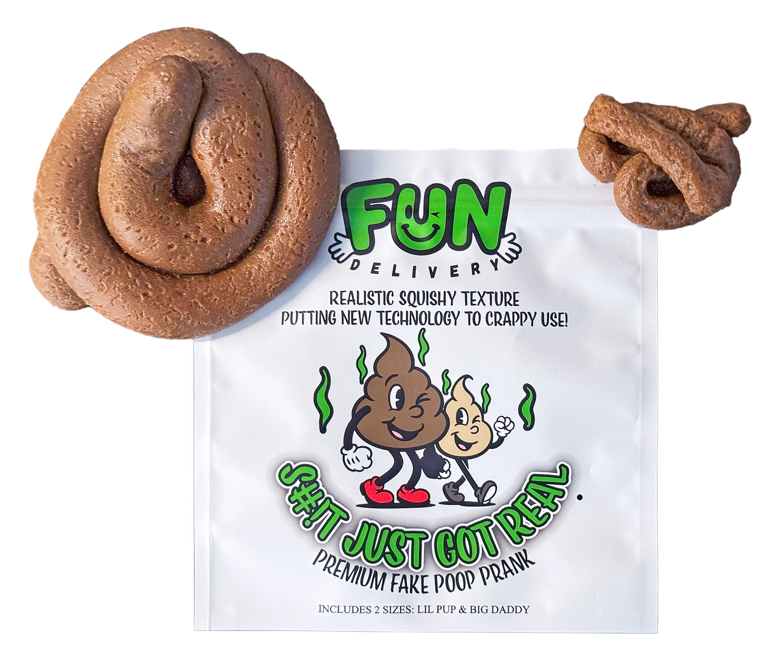 S#!t Just Got Real: Premium Fake Poop Prank 2 Different Realistic Mushy Pieces for Gags & Jokes