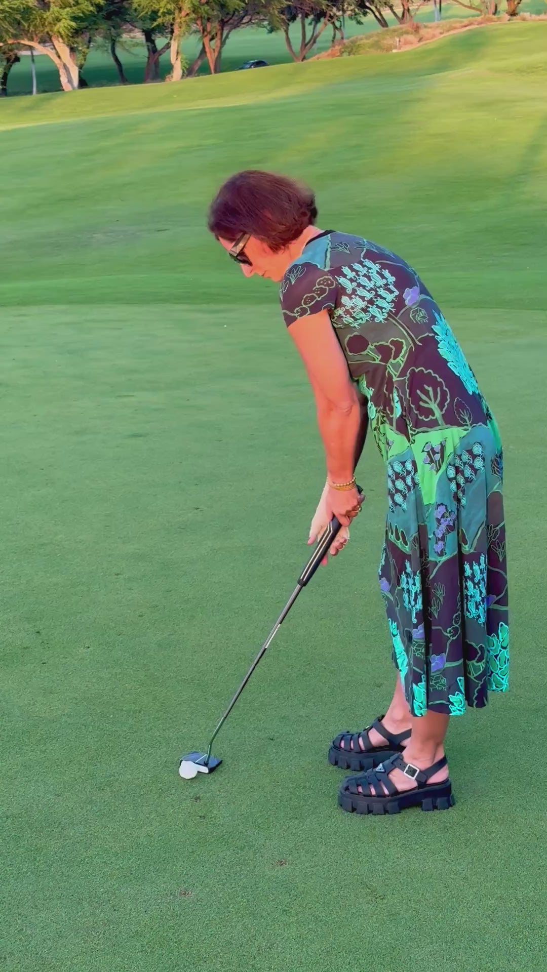 Bogey Man prank golf ball moving on putting green