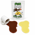 Spoof Spills fake coffee spill and pee puddle 2-pack prank props