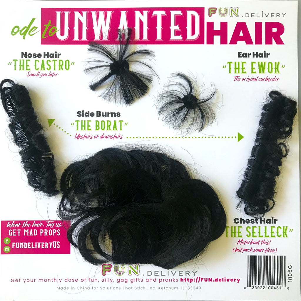 Ode to Unwanted Hair novelty fake hair prank kit