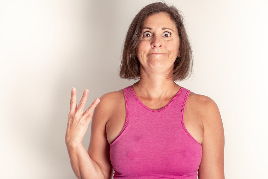 Party Hats silicone nipples under fitted tank top