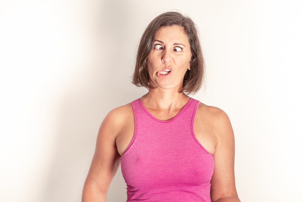 Woman wearing Party Hats novelty silicone nipples