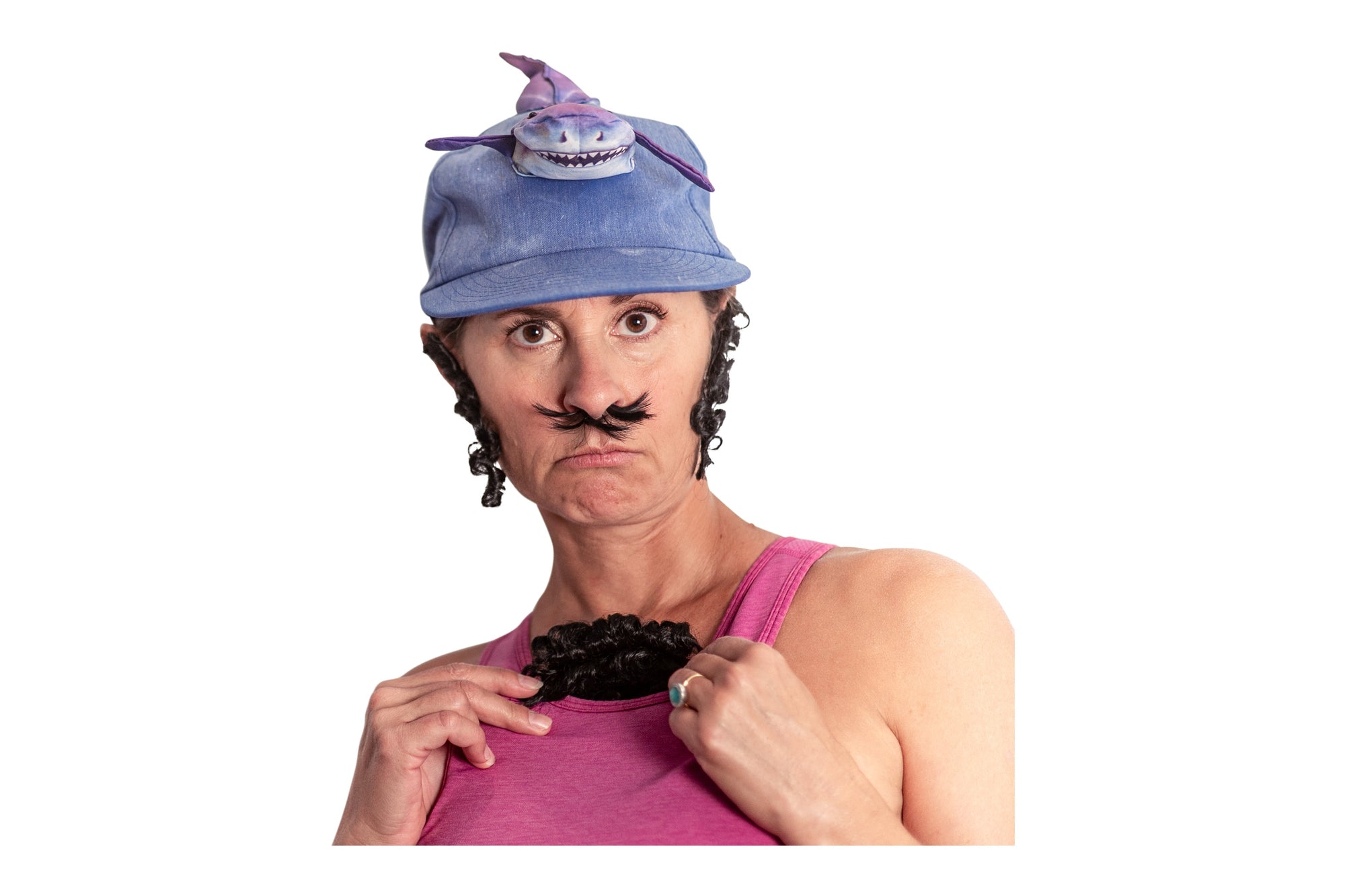 Fake Hair-Fake Mustache-Gag Gift-April Fools Day-Halloween Costume-White Elephant-Pranks