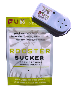 Rooster Sucker: Sound Prank for Hidden Crowing Joke Gag