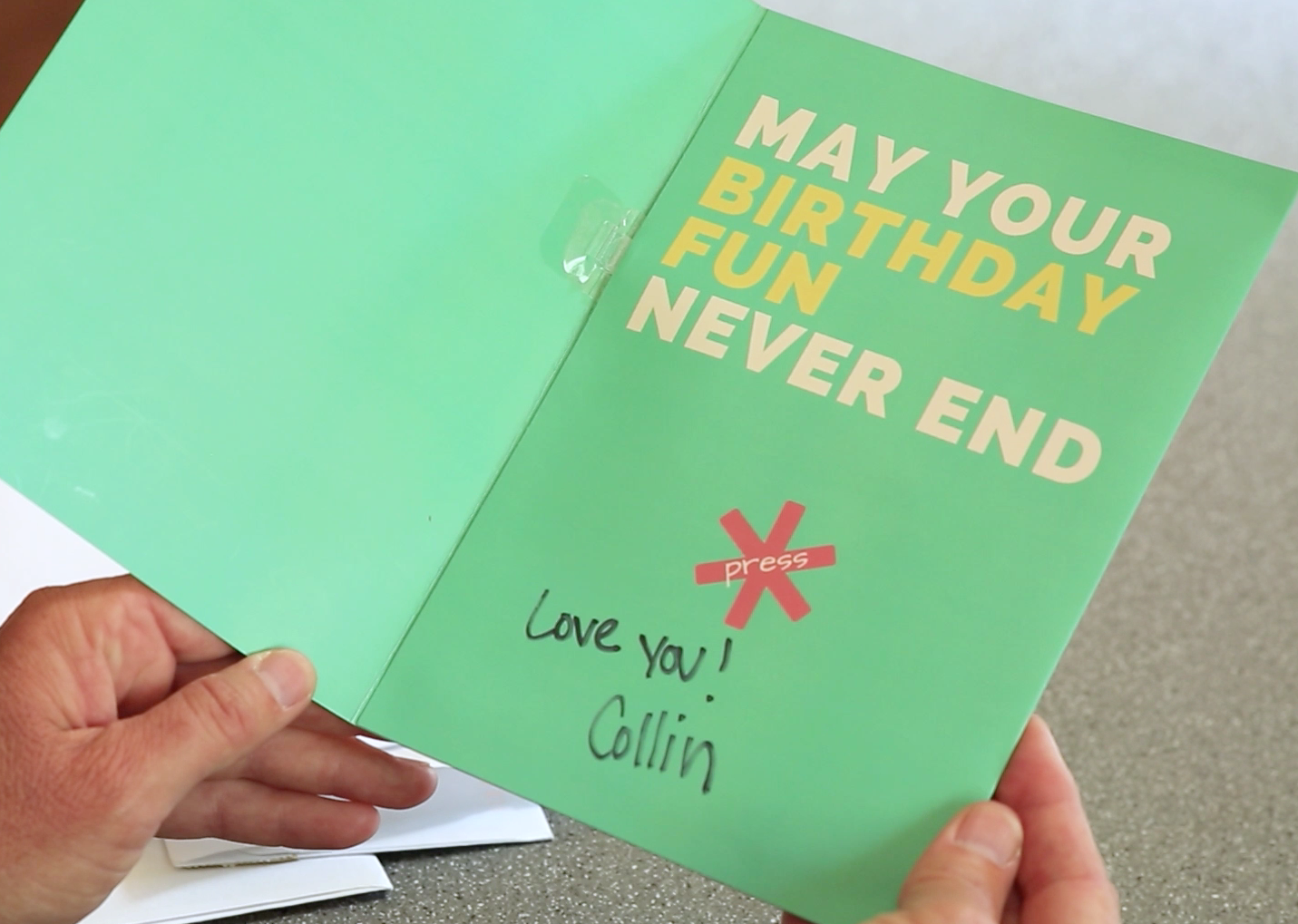 Crappy Birthday Card opened playing song