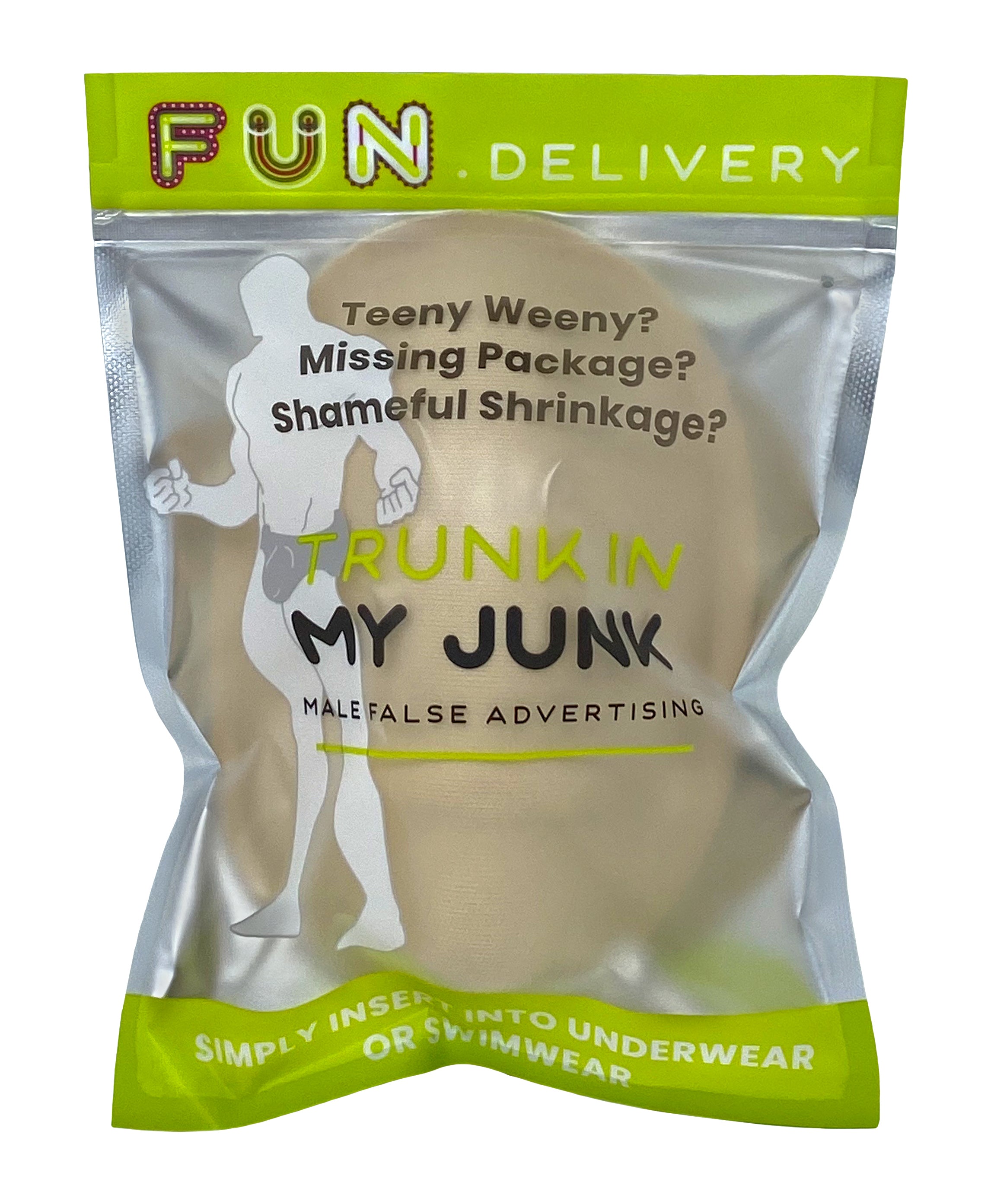 Trunk In My Junk fake penis novelty enhancement pouch packaging