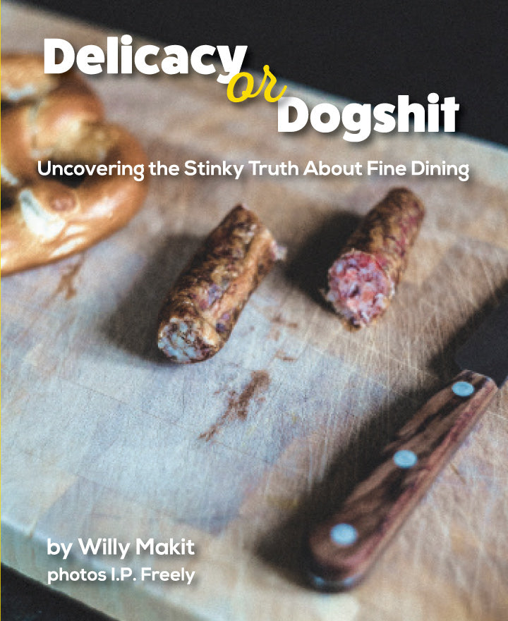 Delicacy or  Dog Shit novelty prank book jacket cover