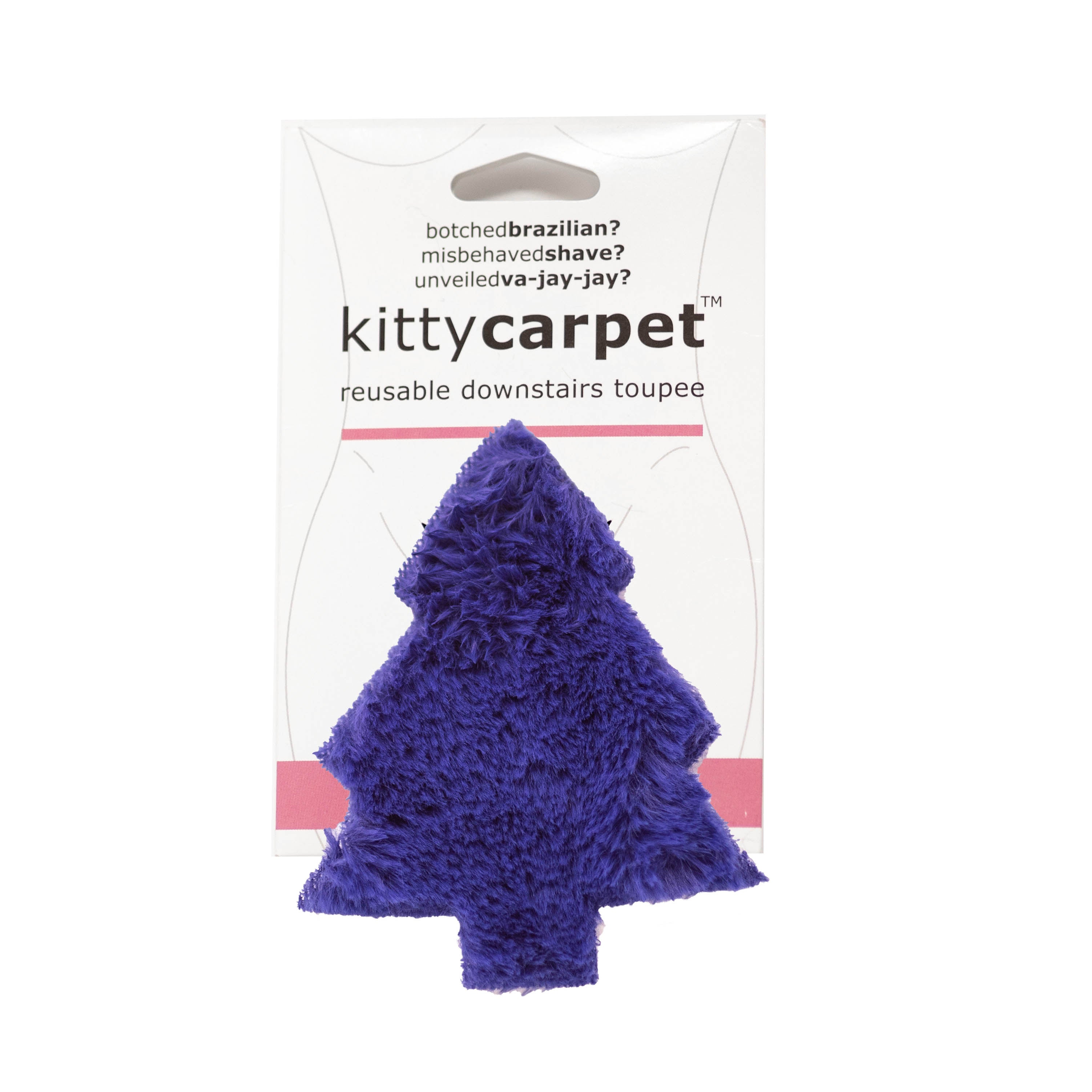 Kitty Carpet blue tree shaped novelty merkin